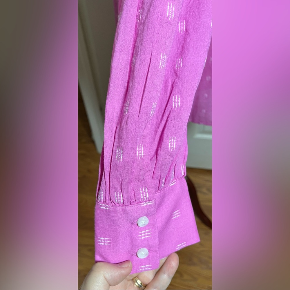 Lane Bryant Women’s Fuchsia Button-Down Shirt - Picture 5 of 12